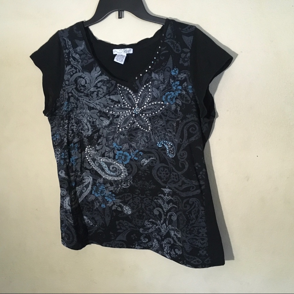 RXB Graphic Embellished Tee, Sz XL